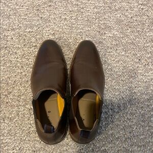 Men's Brown Leather Slip-On Shoes